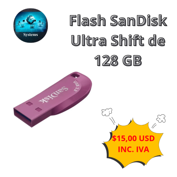Flash SanDisk Ultra Shift de 128 GB