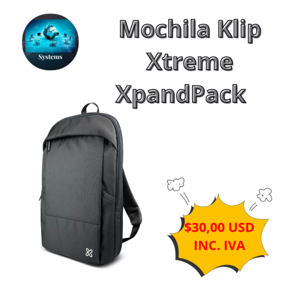 Mochila Klip Xtreme XpandPack KNB-650BK